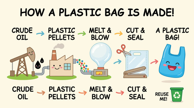Understanding the Journey of a Plastic Bag from Crude Oil to Finished Product