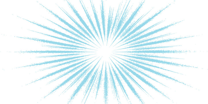 A bright blue sunburst illustration features radial light rays and glowing star patterns in a vector design that captures the energy of a summer sky wallpaper