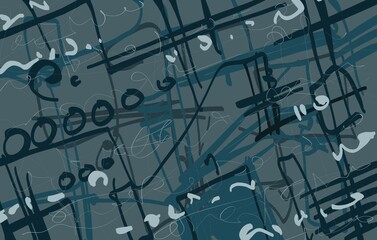 Abstract image for printing. Picture for modern interiors. The picture is painted by hand on a tablet. © neurostructure