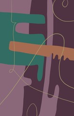 Abstract image for printing. Picture for modern interiors. The picture is painted by hand on a tablet. © neurostructure