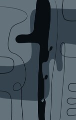 Abstract image for printing. Picture for modern interiors. The picture is painted by hand on a tablet. © neurostructure