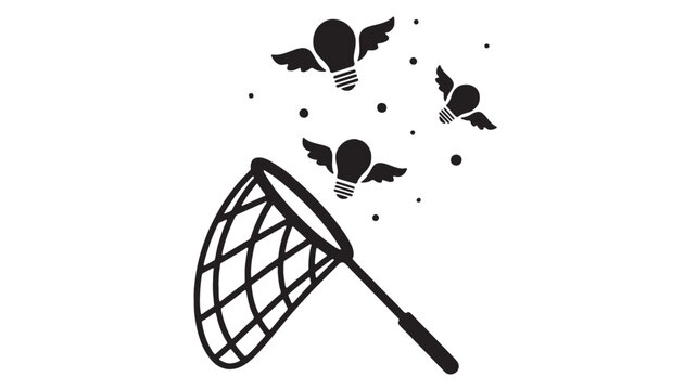 Screwdriver icon with black outline and light bulb pinwheel confetti decoration for premium technology theme featuring wrench style, handyman, repair