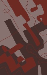 Abstract image for printing. Picture for modern interiors. The picture is painted by hand on a tablet. © neurostructure
