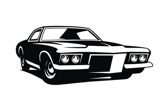 Vintage pickup truck vector illustration, classic 4x4 off-road vehicle silhouette, retro black and white automotive graphic, old school pickup truck icon