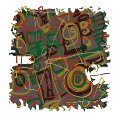 Abstract image for printing. Picture for modern interiors. The picture is painted by hand on a tablet. © neurostructure