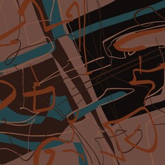 Abstract image for printing. Picture for modern interiors. The picture is painted by hand on a tablet. © neurostructure