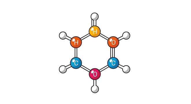 Molecular structure of hemoglobin protein with iron atoms and heme groups molecule
