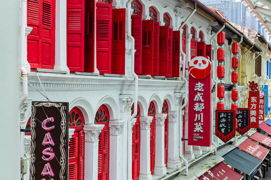 Various views of Chinatown in Singapore 