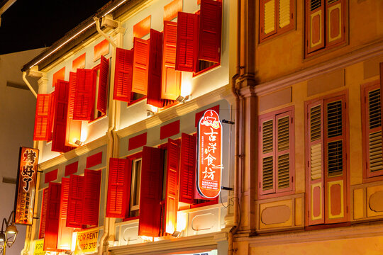 Various views of Chinatown in Singapore 