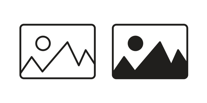 Image icon for mobile application, button and website design.