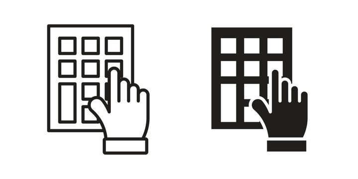 Keypad icon for mobile application, button and website design.
