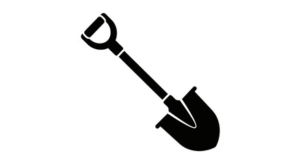 shovel silhouette on white background high quality professional detailed modern elegant stylish clean crisp vibrant colorful digital creative innovative contemporary premium © sakib