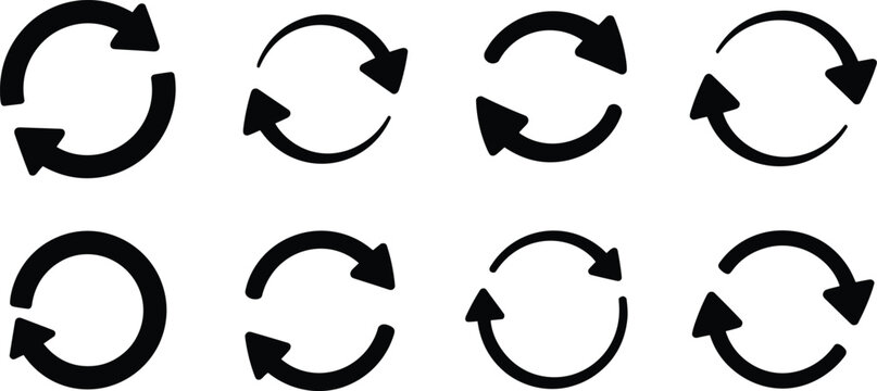 Collection of Circular Arrow Icons refresh reload