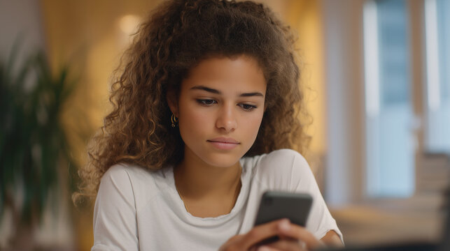 Teenage girl confronting cyberbullying screenshot on phone, school counselor beside her at desk with incident report form, anti-bullying protocol, digital harassment response, middle school interven