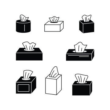 Tissue Box Icons Collection illustration