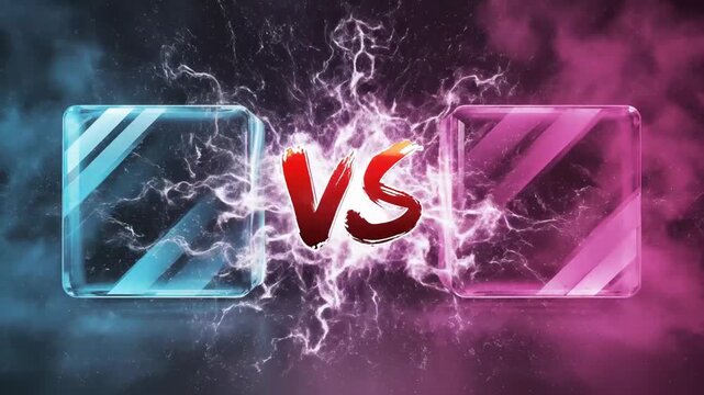 Versus Competition Comparison Duel Clash Battle Confrontation Rivalry Lightning Electricity Energy Plasma Sparks Electric Discharge Background