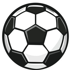 Fototapeta premium Soccer Ball Icon – Classic Football Symbol, Black and White Vector Illustration