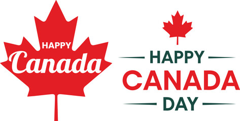 Happy canada day vibrant maple leaf celebration and patriotic greetings © MD NAZRUL