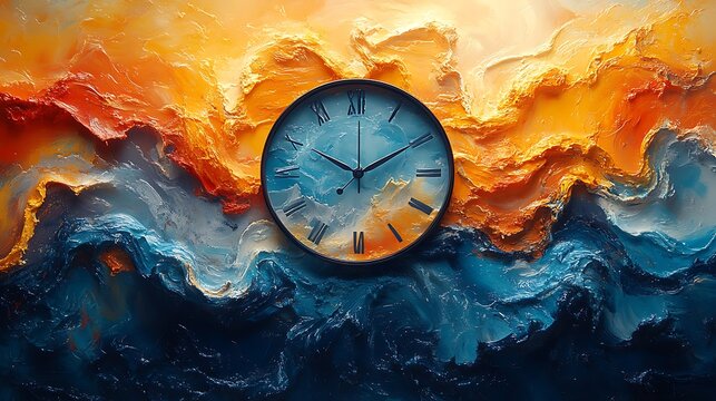 Abstract art clock design