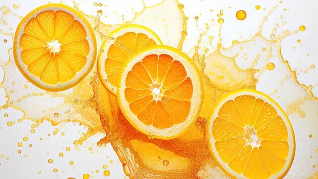 sunlit wet citrus halves on cloth, studio still life with sliced lemon orange and grapefruit, water droplets creating glistening texture, high-contrast natural