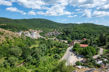 Obraz premium Panorama of town of Tran, Pernik Region, Bulgaria