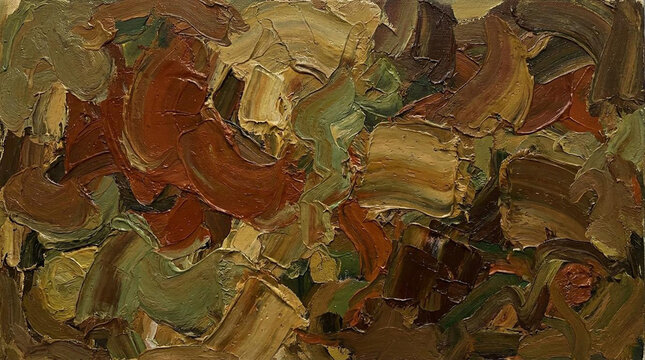 Abstract autumn leaves texture with earthy tones and layered foliage close-up