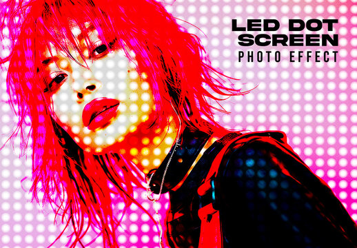 LED Dot Screen Photo Effect