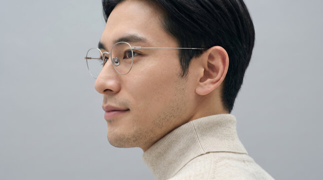 メンズショートヘアスタイルが似合う男性のポートレート