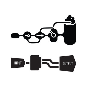Automation system input output process workflow concept