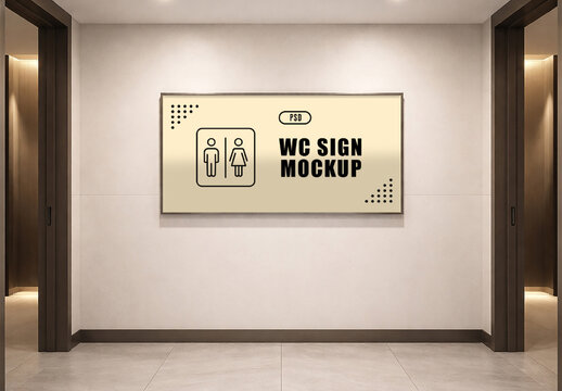 Wc Sign Mockup