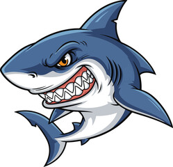 Naklejka premium Fierce Shark Mascot Sports Logo Vector Illustration