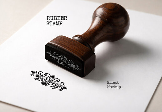 Rubber Stamp Effect Mockup