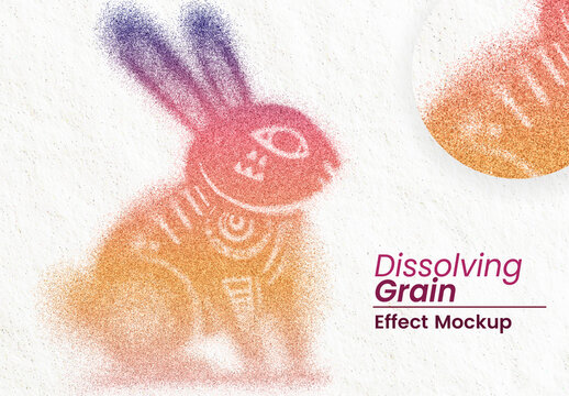 Dissolving Grain Effect Mockup