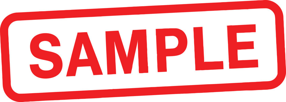 Red sample stamp Vector