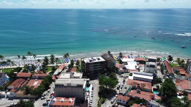 &Oacute;rbita de drone da praia de Porto de Galinhas Pernambuco