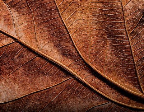 close up dry brown leaf of bastard teak butea monosperma