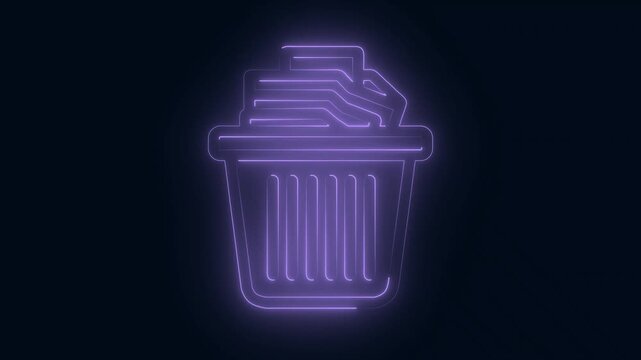 Neon filled documents removal  concept