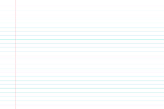 Lined notebook paper background with red margin line