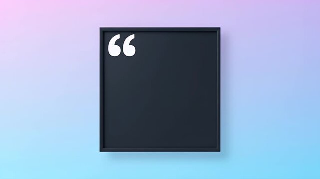 Black Square Frame Display with Colorful Gradient Background for Presentation or Advertisement Templates and