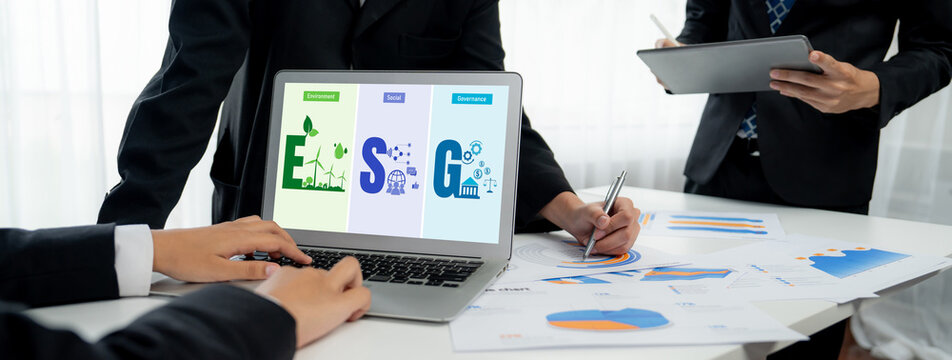 ESG environmental social governance policy for brisk business to set a standard to achieve high ESG score