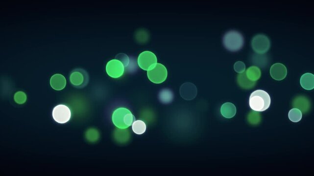 abstract green bokeh lights glowing flicker animation ,technology and holiday christmas new year social media motion background