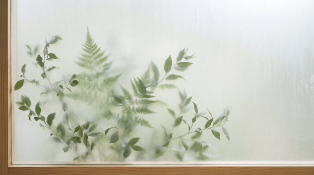 green leaves on a window