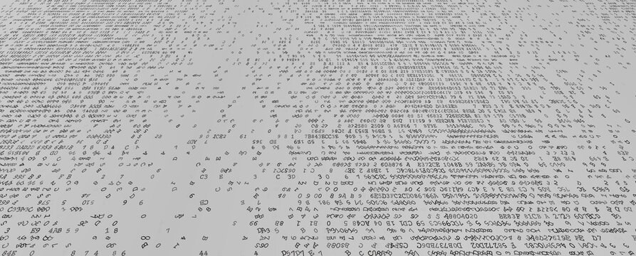 Digital Entropy - A Fragmented Horizontal Array of Binary Logic and Scattered Data Packets. Perspective.