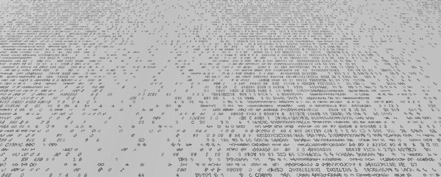 Digital Entropy - A Fragmented Horizontal Array of Binary Logic and Scattered Data Packets. Perspective.