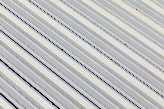 Metal slanted roof
