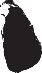 Black silhouette of a rock or boulder on white background isolated on transparent background, Vector, illustration © Rijvi