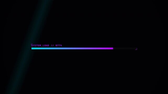 Dynamic Digital Loading Screen Animation with Futuristic Progress Bar for Tech Videos and Motion Graphics