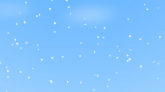 Beautiful Snowfall Animation with Falling Snowflakes in a Tranquil Winter Scene for Relaxation and Visual Enjoyment