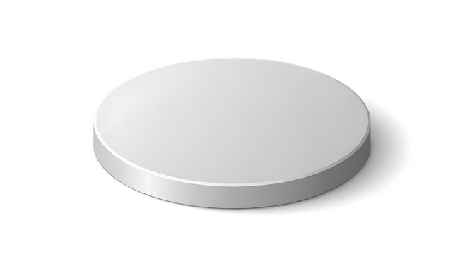 Blank Isometric Pixel Art Grey Cylindrical Podium or Product Display Stand