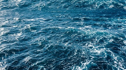 Fototapeta premium photo of a blue ocean with calm, soothing waves made by AI generative